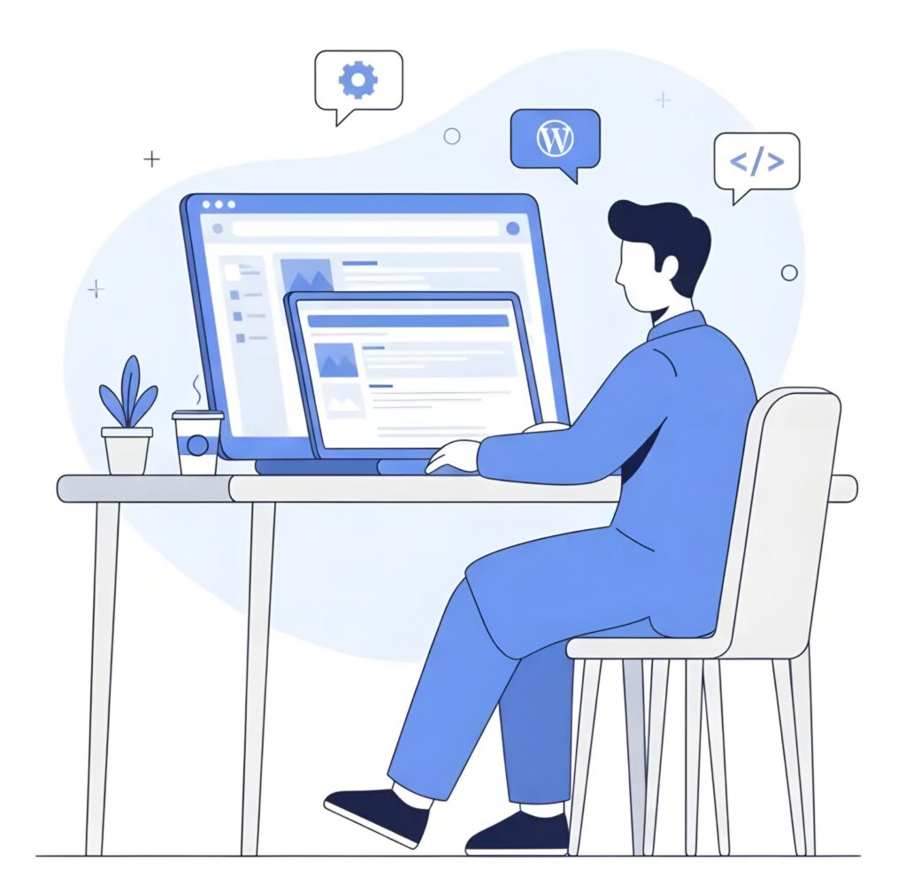 WordPress website developer in Pakistan illustration
